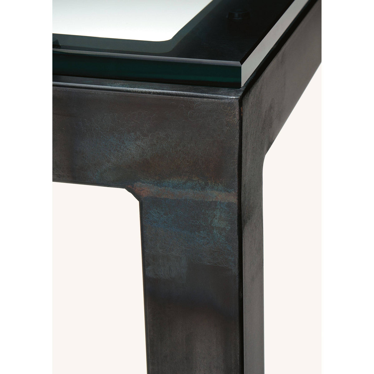 Clear Tempered Glass Bar Table with White Base D7226