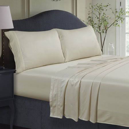 Beige 300 Thread Count Extra Deep Pocket Sheet Set O713