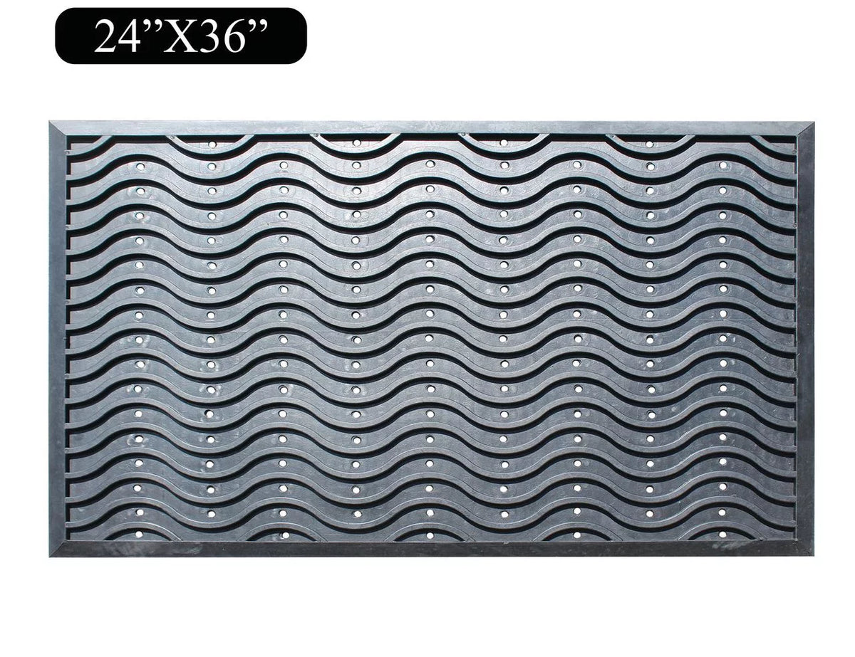 100% Rubber Clean Step Scraper Doormat N91271