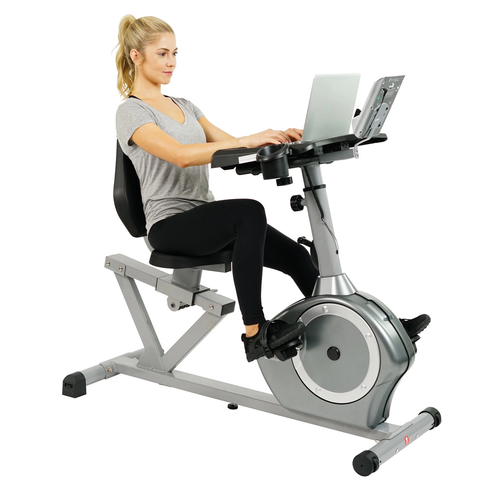 Magnetic Indoor Recumbent Exercise Desk Bike 350 lb Weight Capacity K537155