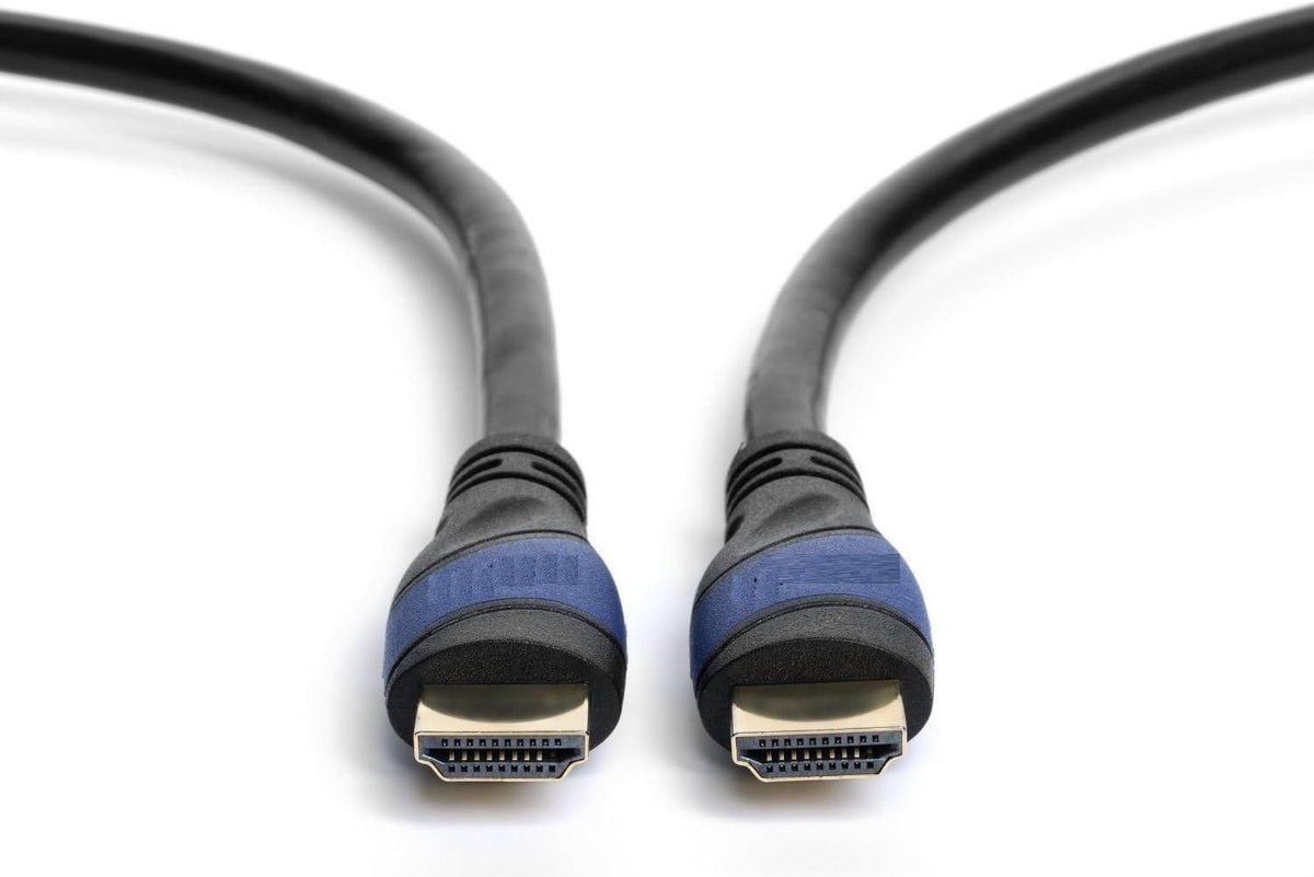 Braided Nylon HDMI Cable with Ferrite Core Blue 100 Feet Pack of 2 H8667