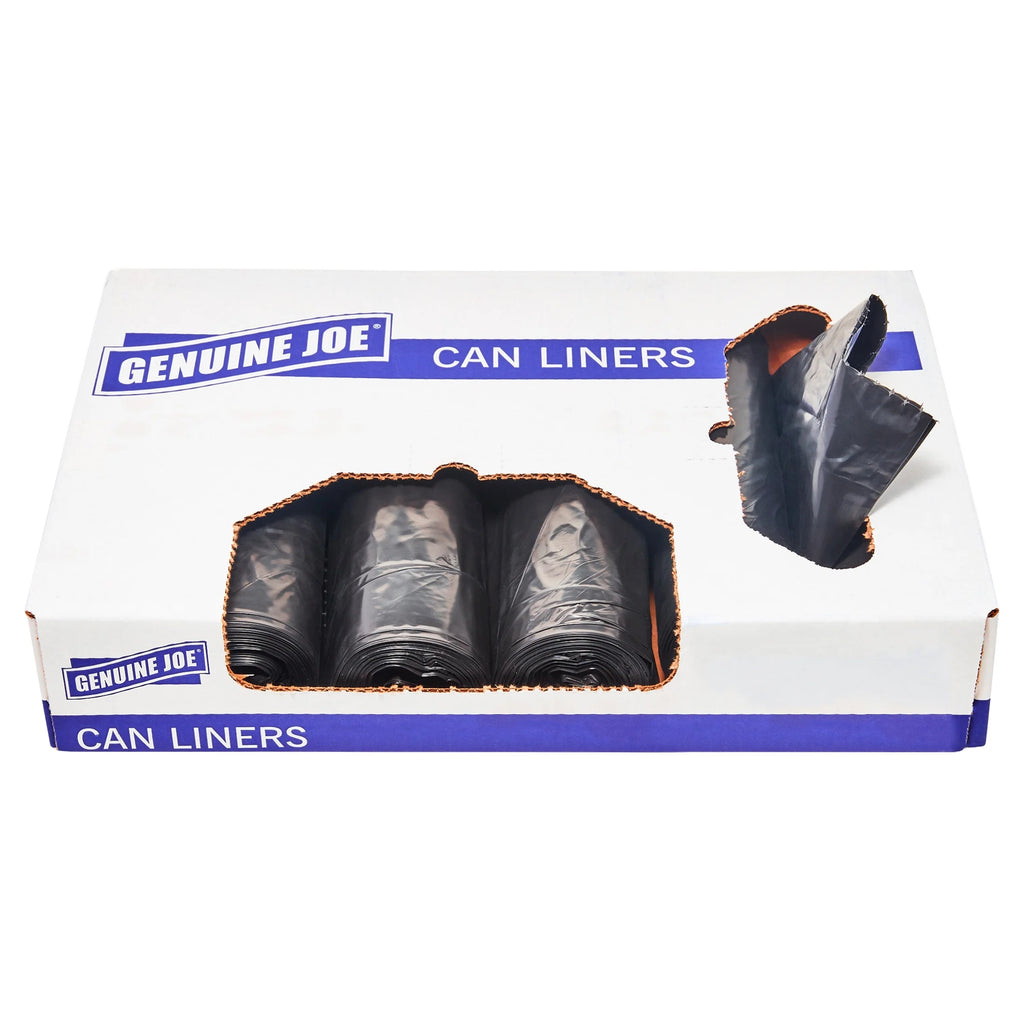 Black 60 Gallon Trash Can Liners, 50 per Box Z8915