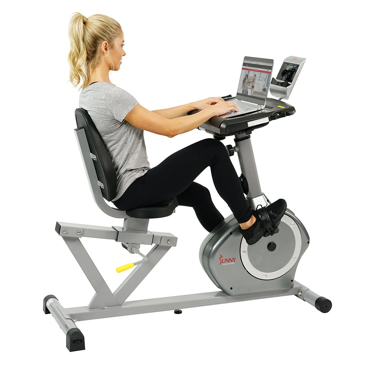 Magnetic Indoor Recumbent Exercise Desk Bike 350 lb Weight Capacity K537155