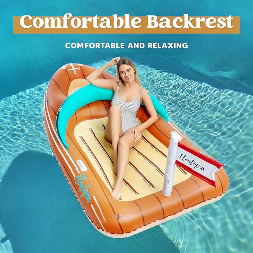 Inflatable Boat Pool Float with Cooler O82530