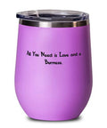 Burmese Cat Wine Glass A338
