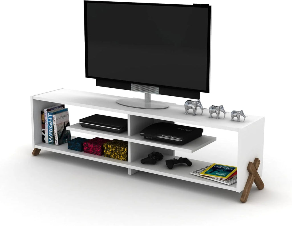 Wooden TV Stand with 4 Shelves L83283