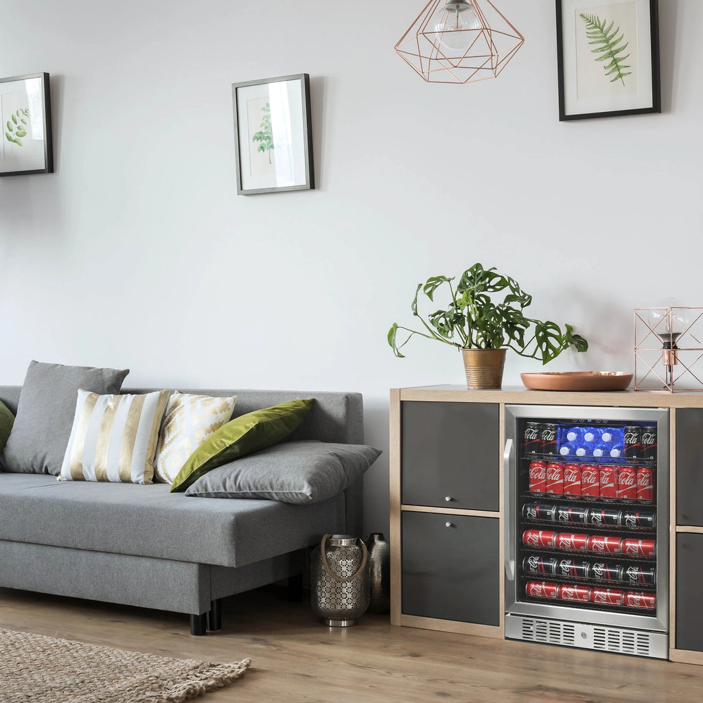 177 Can Stainless Steel Beverage Refrigerator J172