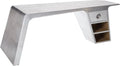 Aluminum Desk with 1 Drawer and 2 Shelves F9774