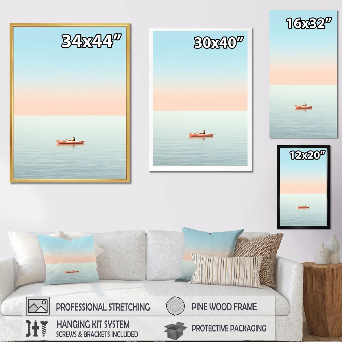 Coastal Floater Framed Canvas Wall Art X15048
