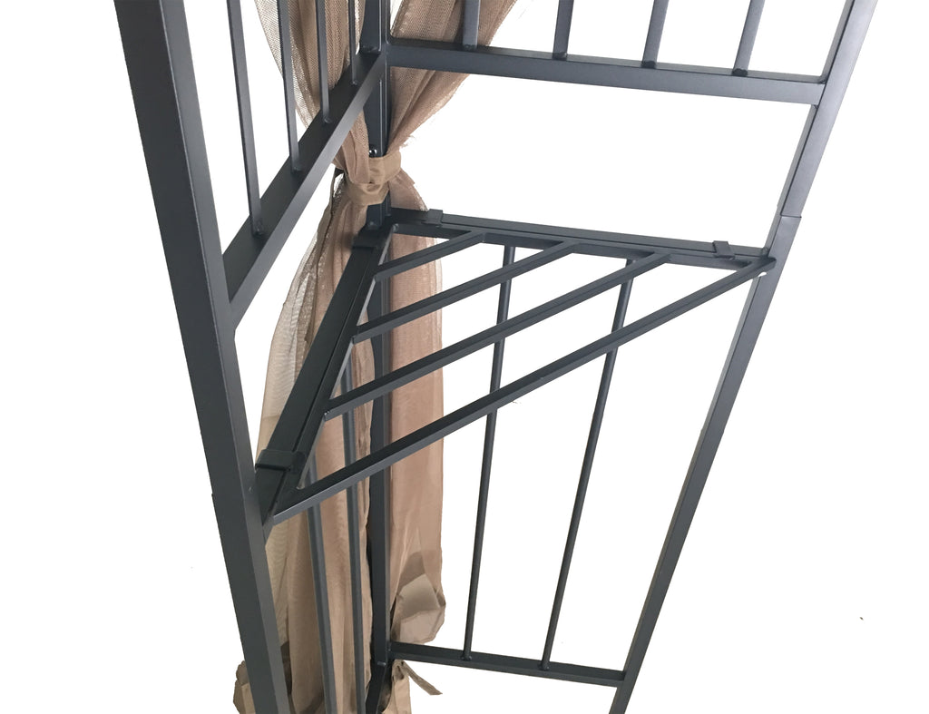 10' x 10' Gazebo with Mosquito Net and Corner Shelves U4555