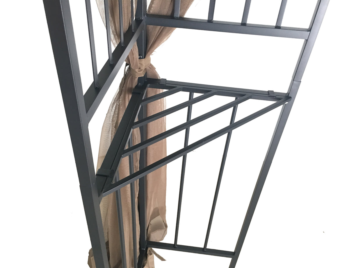 10' x 10' Gazebo with Mosquito Net and Corner Shelves U4555