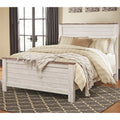 Queen Panel Bed in Whitewash O22592