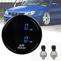 2Inch 52mm Dual Digital Air Suspension Pressure Gauge with 2PCS 5 Meters Electronic Sensors (Red) Pack of 2 R44194