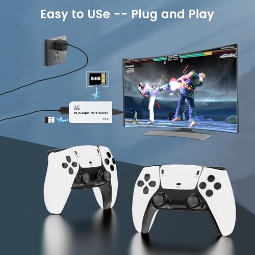Wireless Retro Gaming Console Built-in 20000+ Classic Games, 4K HDMI, Dual 2.4G Wireless Controllers I691