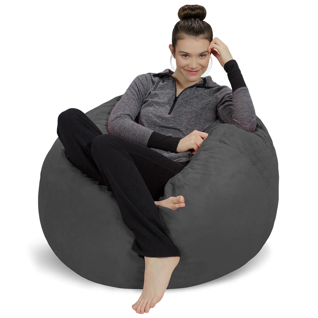 Charcoal 3 ft Memory Foam Bean Bag Chair N206