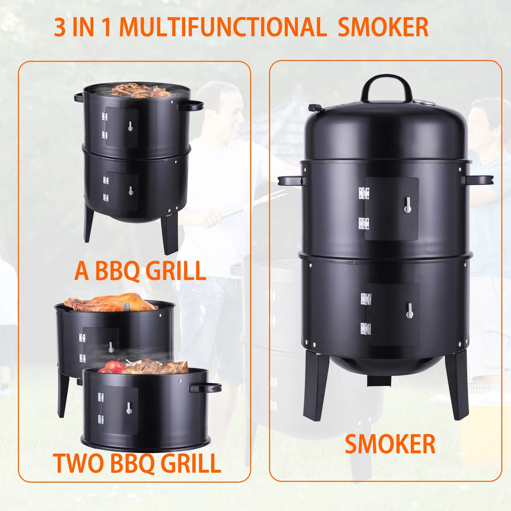 Portable Charcoal Smoker Grill S312939