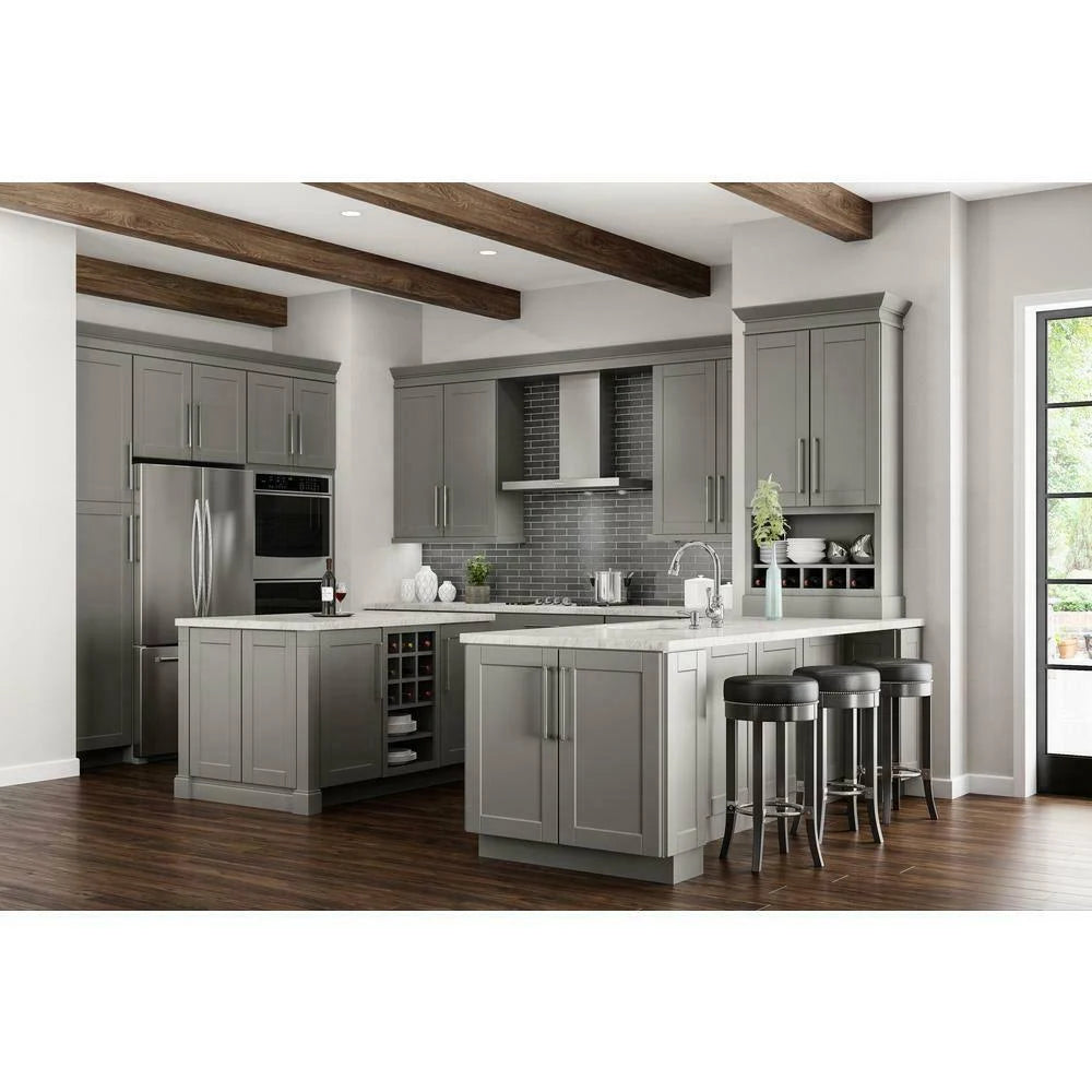 Dove Gray Wall Bridge Kitchen Cabinet D6210