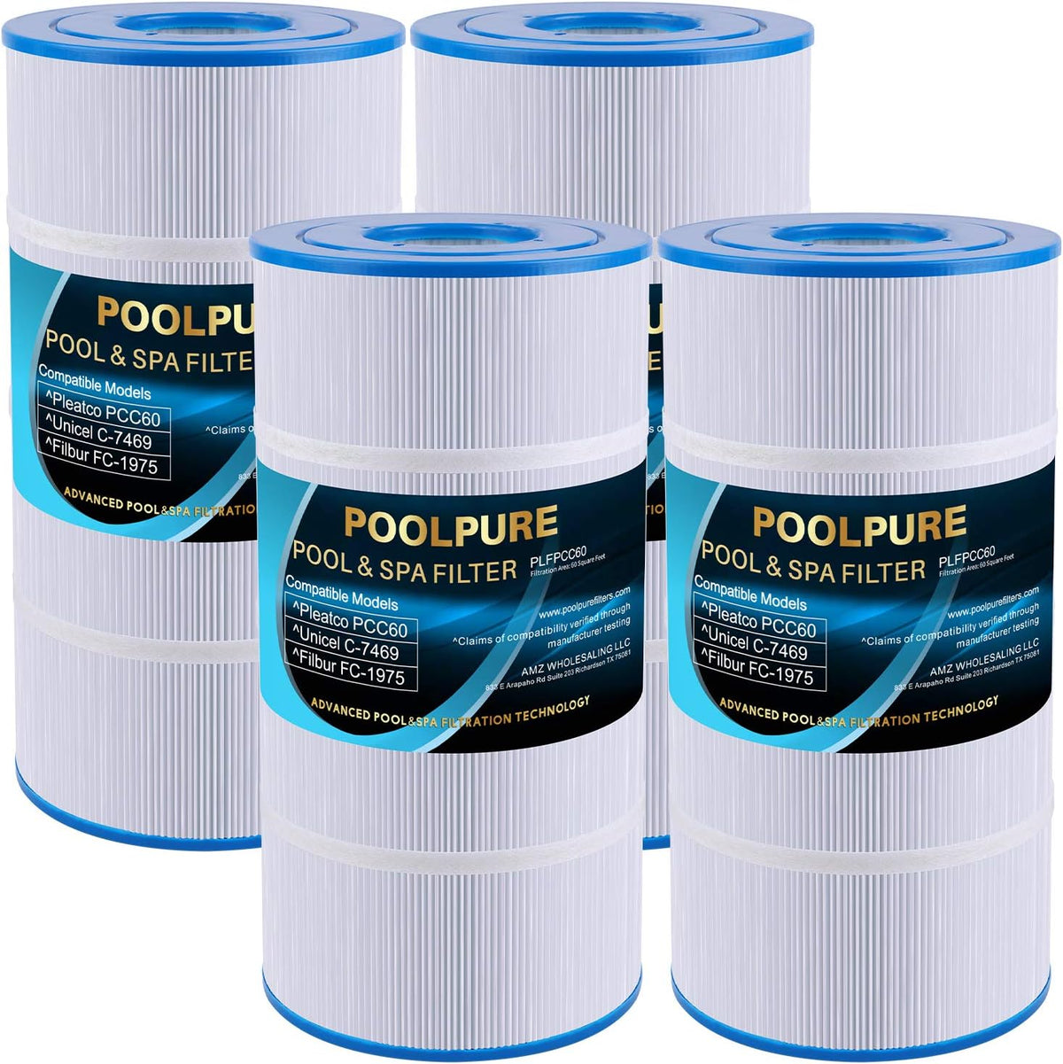 4 Pack 60 sq. ft. Filter Cartridge V384