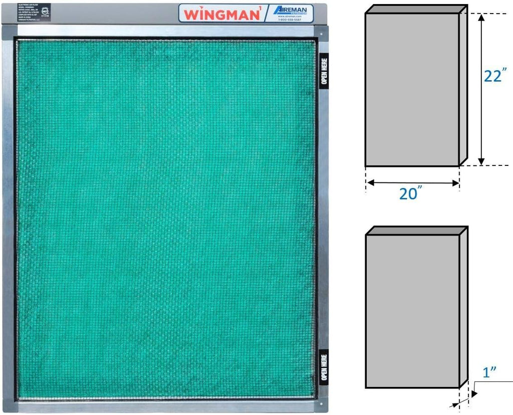 17x25x1 Electronic Air Filter with Year Supply of Replacement Pads W10442