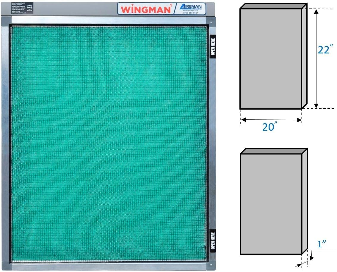 17x25x1 Electronic Air Filter with Year Supply of Replacement Pads W10442