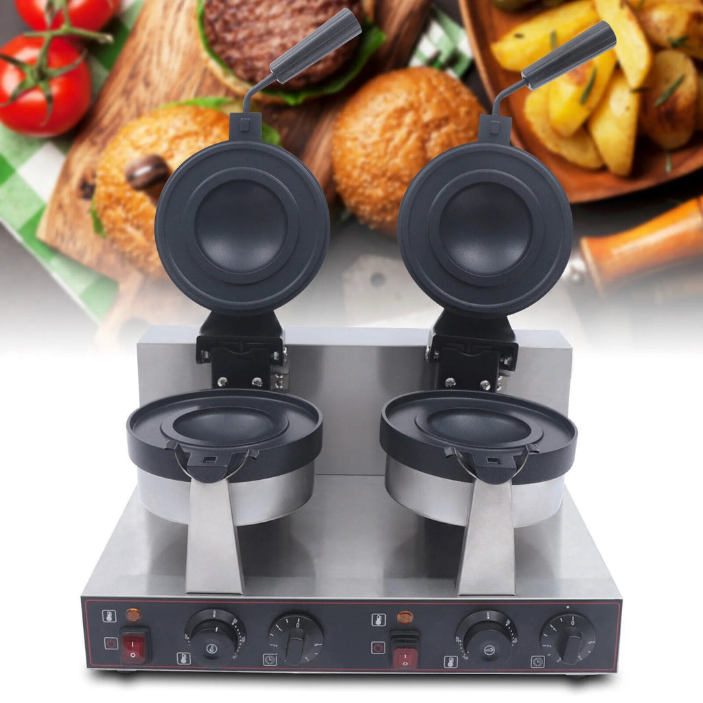 Double Head Stainless Steel Non-stick Electric Waffle Maker 2400W Q674