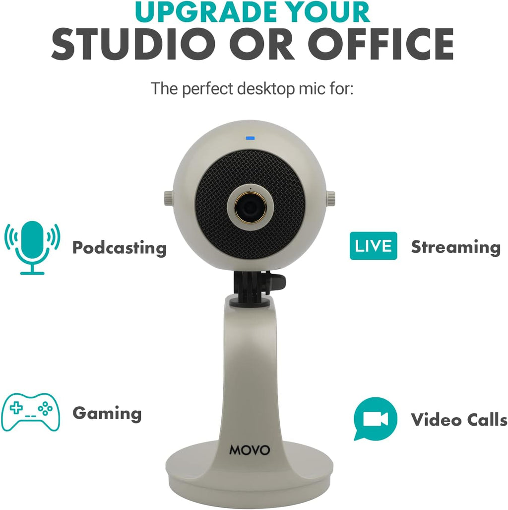 Pearl White 1080p HD Webcam and Condenser Microphone K297