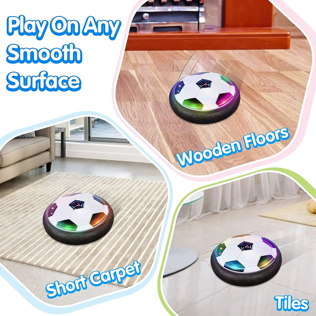 Hover Soccer Ball Set of 2 with LED Lights and Soft Foam Bumpers T92859