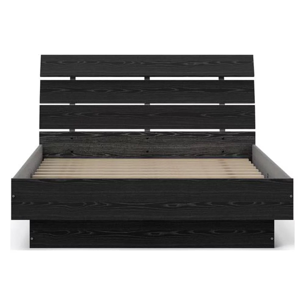 Full Bed with Slats Black Woodgrain T333386
