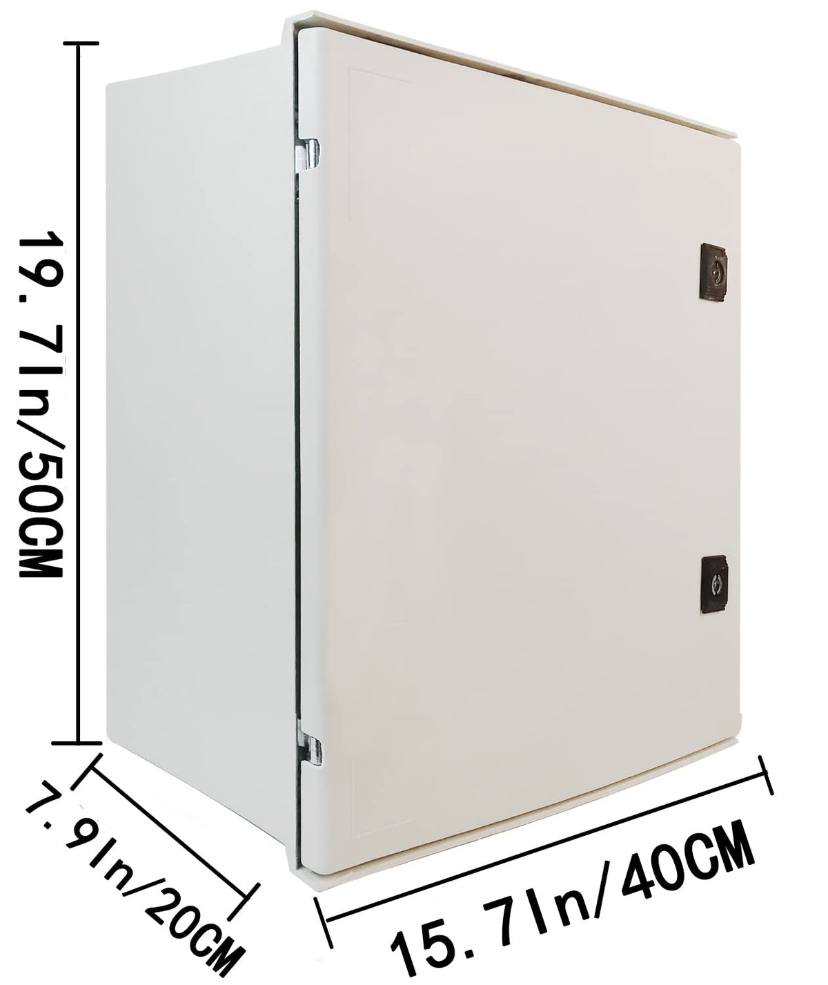 19.7×15.7×7.9 Fiberglass IP65 Weatherproof Wall-Mounted Electrical Enclosure Box J61351