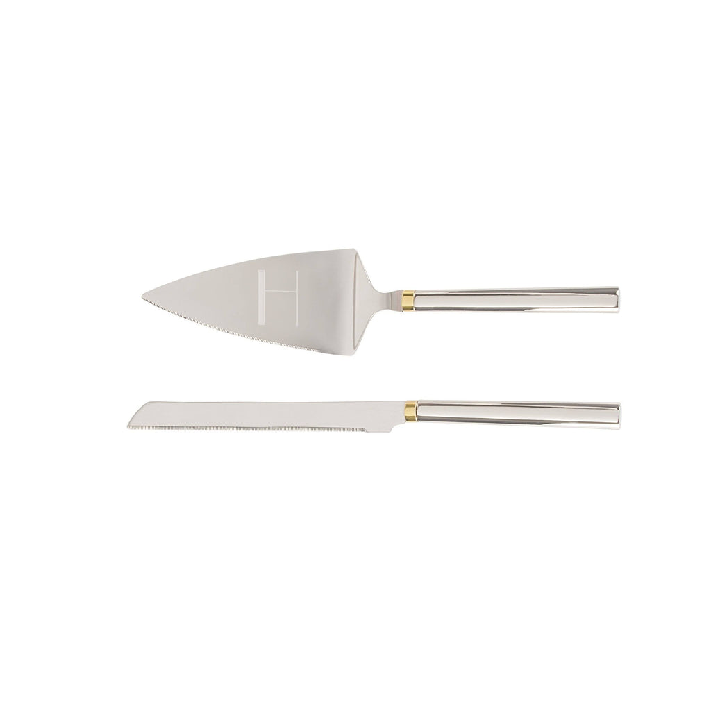 Gold Champagne Flutes and Cake Serving Set N171648