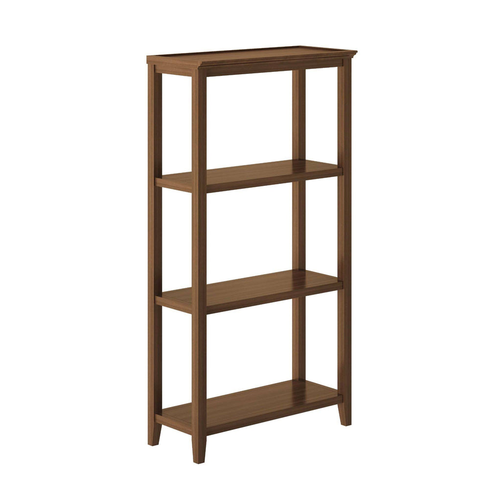 Walnut Brown Solid 3-Tier Tall Bookcase Z317