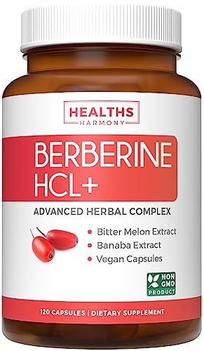 Berberine HCL Bitter Melon Banaba Leaf Extract Capsules 500mg 120 Caps T4535
