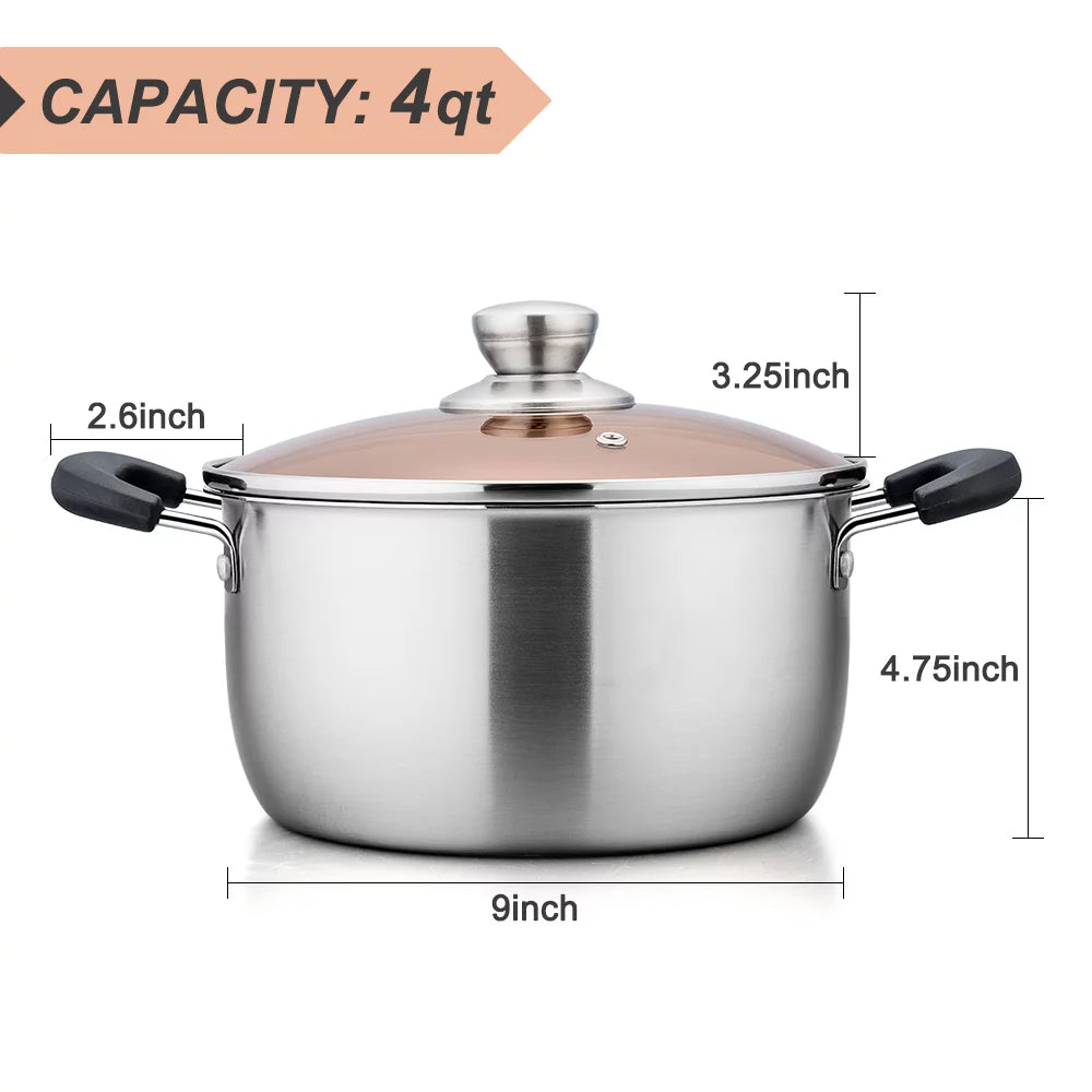 4 Quart Stainless Steel Stockpot with Lid G221159