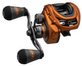 Orange Baitcast Fishing Reel, Right-Hand Retrieve, 7.5:1 Gear Ratio, 10 Bearing System L6317