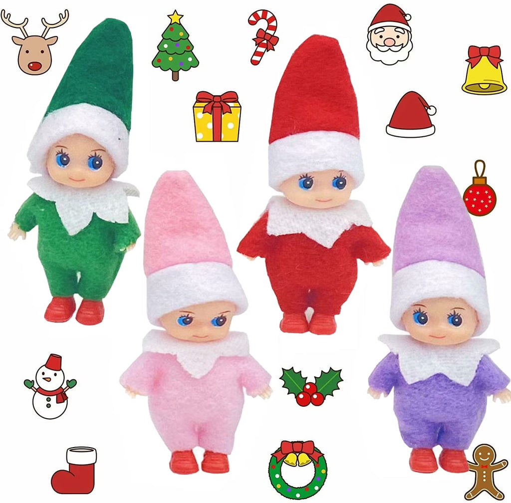 Naughty Elf Felt Doll 4 PCS Toddler Elf Kids Toys D333216