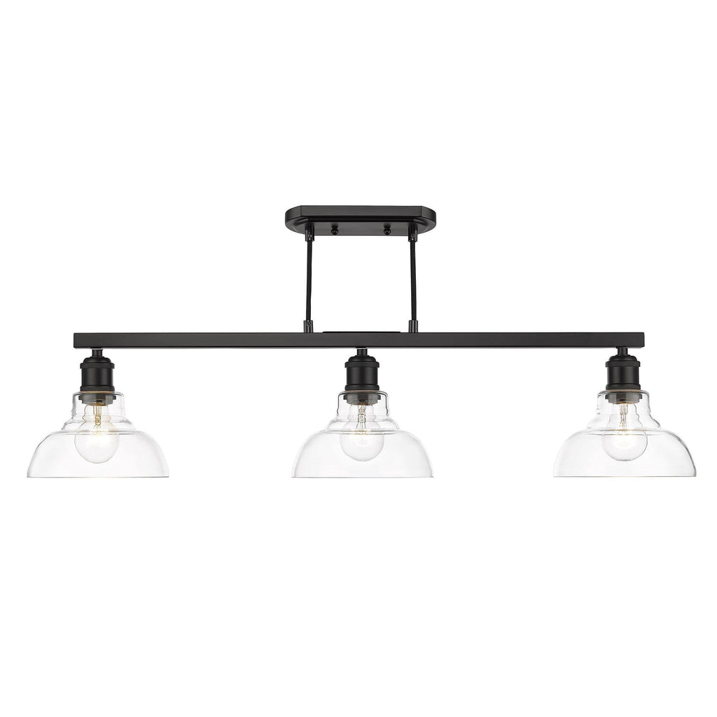 Matte Black 3 Light Semi-Flush Y9786