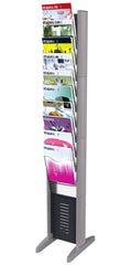 Silver 10 Compartments Literature Display Q86566