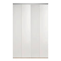 78 in. x 84 in. Smooth Flush Primed Interior Solid Core MDF Bi-Fold Door with Chrome Trim C923